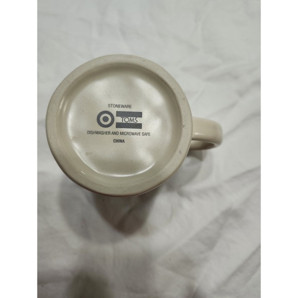 TOMS Striped Multicolor Pottery Coffee Mug Tea Cup - Picture 5 of 7